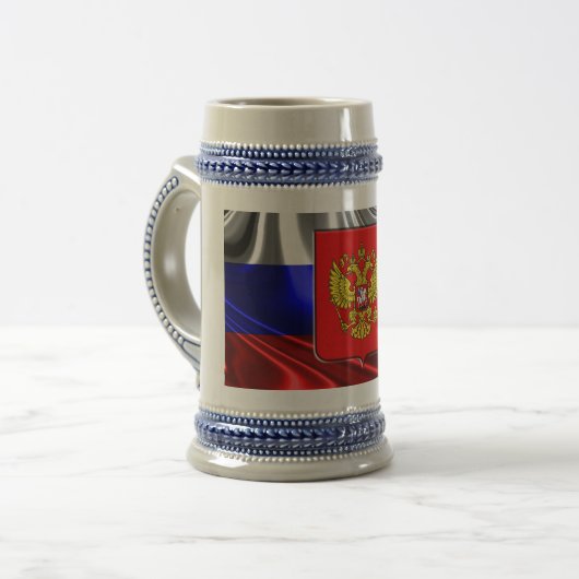 Russian Coat of arms Bierglas (Vorderseite Links)