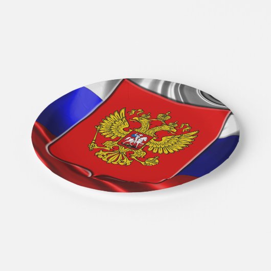 Russian Coat of arms Pappteller (Schrägansicht)