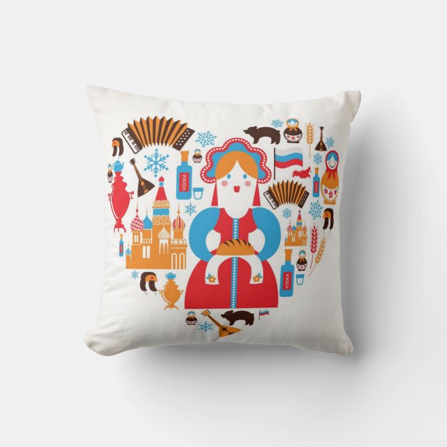 Russian Doll Matryoshka Cushion Cover Kissen (Vorderseite)