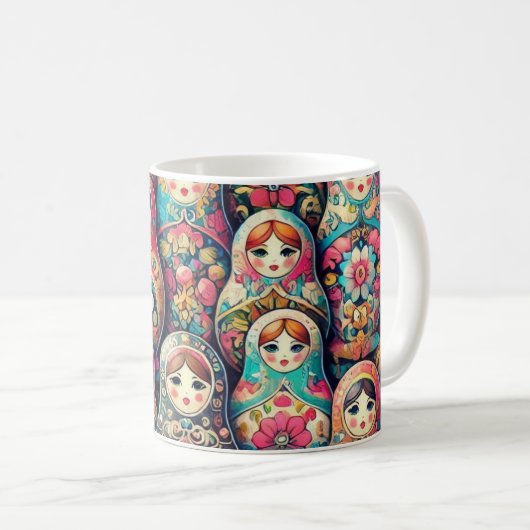 Russian Doll Nesting Doll Tasse (VorderseiteRechts)
