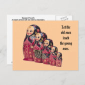 Russian Doll Postkarte (Vorne/Hinten)