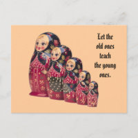 Russian Doll Postkarte