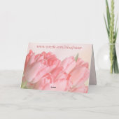Russian Easter pink Tulips Card Feiertagskarte (Rückseite)