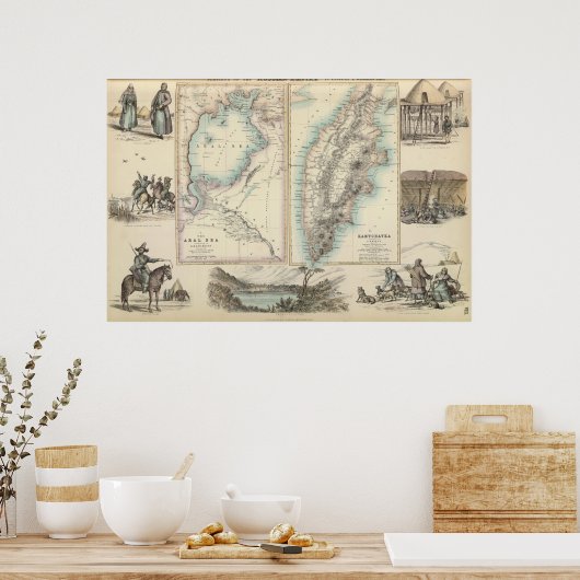 Russian Empire in Eastern and Western Asia Poster (Küche)