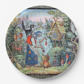 RUSSIAN  FAIRYTALE "BABA JAGA" PAPER PLATES PAPPTELLER (Vorderseite)