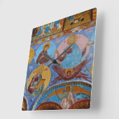 Russian frescoes quadratische wanduhr (Winkel)