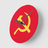 Russian Hammer and Sickle Round Wall Clock Runde Wanduhr (Winkel)