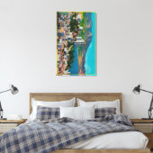 Russian Hill Skyline mit Leinwanddruck (Insitu (Schlafzimmer))