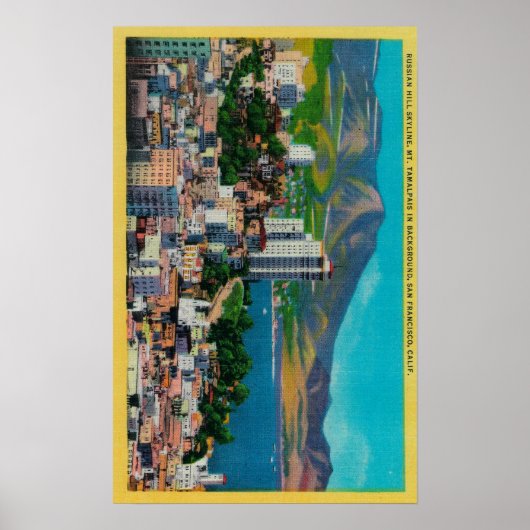 Russian Hill Skyline mit Poster (Vorne)