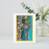 Russian Hill Skyline mit Postkarte (Stehend Vorderseite)
