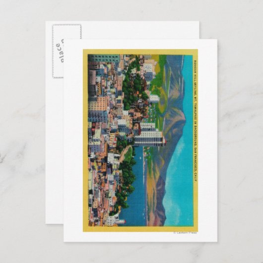 Russian Hill Skyline mit Postkarte (Vorne/Hinten)