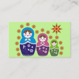 Russian Matryoshka Doll Business Cards Visitenkarte