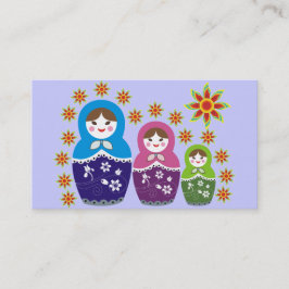 Russian Matryoshka Doll Business Cards Visitenkarte