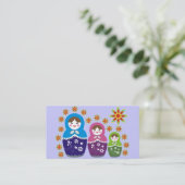 Russian Matryoshka Doll Business Cards Visitenkarte (Stehend Vorderseite)