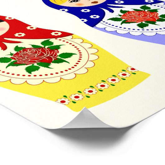 Russian matryoshka dolls poster (Ecke)