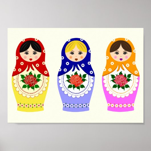 Russian matryoshka dolls poster (Vorne)