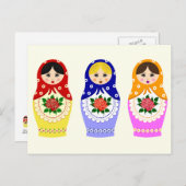 Russian matryoshka dolls postkarte (Vorne/Hinten)