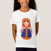 Russian Matryoshka Girls' T-Shirt (Vorderseite)