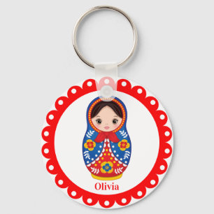 Russian Matryoshka, Nesting Babushka Doll Schlüss Schlüsselanhänger