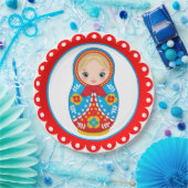 Russian Nesting Doll Matryoshka Paper Plate Pappteller (Party)