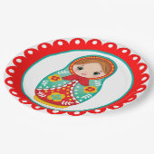Russian Nesting Doll Matryoshka Paper Plate Pappteller (Schrägansicht)
