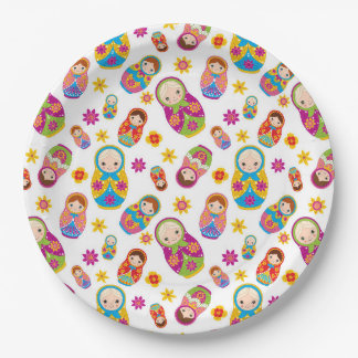 Russian Nesting Doll Matryoshka Paper Plate Pappteller