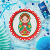 Russian Nesting Doll Matryoshka Paper Plate Pappteller (Party)