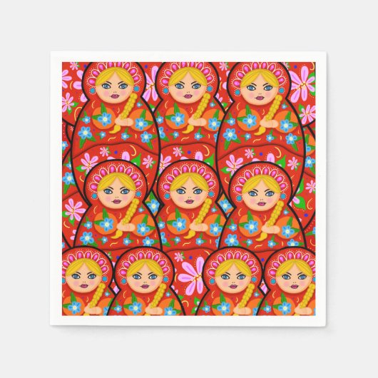 Russian Nesting Doll - Matryoshka Serviette (Vorderseite)