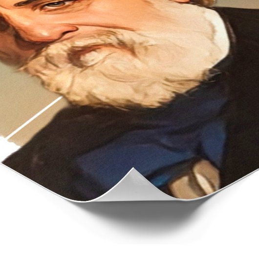 Russian Novelist Ivan Turgenev Illustration Poster (Ecke)