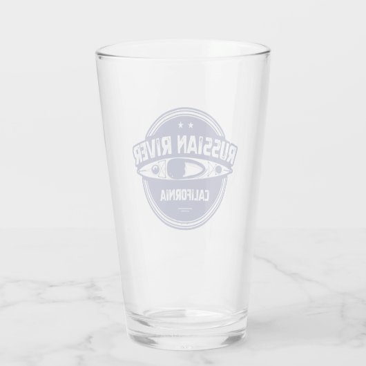 Russian River California Kayaking Glas (Rückseite)