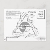 Russian Sturgeon Collage PostCard Postkarte (Rückseite)