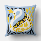 Russian Style Fairy Tale Royal Crowned Swan Kissen (Rückseite)