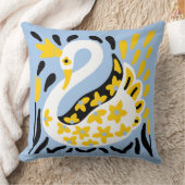 Russian Style Fairy Tale Royal Crowned Swan Kissen (Decke)