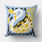 Russian Style Fairy Tale Royal Crowned Swan Kissen (Vorderseite)