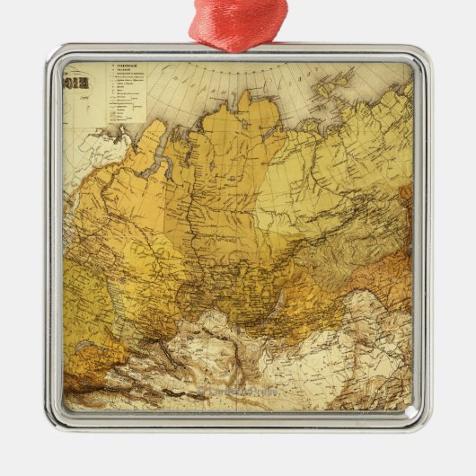 RussiaPanoramic MapRussia Silbernes Ornament (Vorne)