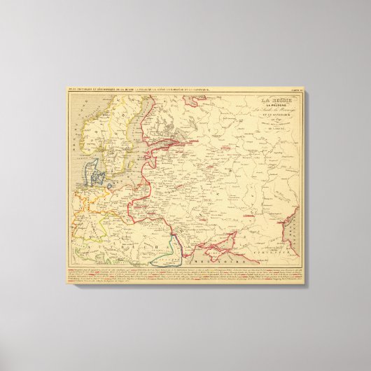 Russie, Pologne, Süde, Norwegen, Danemarck en 1840 Leinwanddruck (Vorderseite)