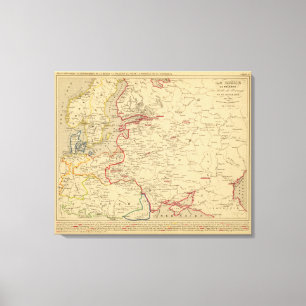 Russie, Pologne, Veloursleder, Norwege, Danemarck Leinwanddruck