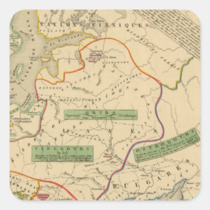 Russie, Veloursleder, Norwege Quadratischer Aufkleber