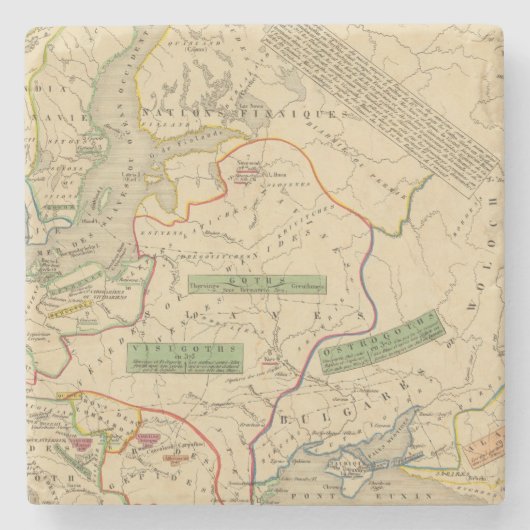 Russie, Veloursleder, Norwege Steinuntersetzer (Vorderseite)