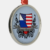 Russisch-Amerikanische Schildflagge Ornament Aus Metall (Rechts)