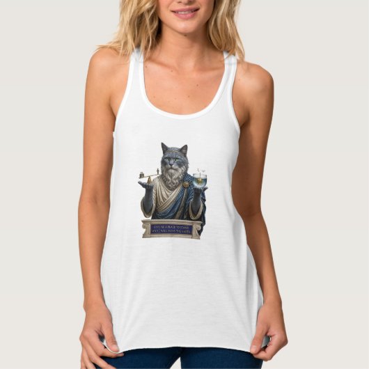Russisch Blau Archimedes Katze Tank Top (Vorderseite)