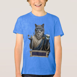 Russisch Blau Archimedes Katze Tri-Blend Shirt