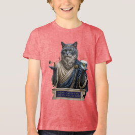 Russisch Blau Archimedes Katze Tri-Blend Shirt