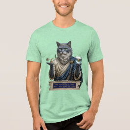 Russisch Blau Archimedes Katze Tri-Blend Shirt