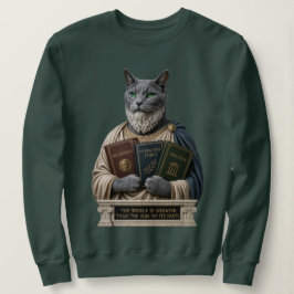 Russisch Blau Aristoteles Katze Sweatshirt