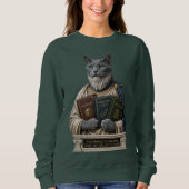 Russisch Blau Aristoteles Katze Sweatshirt (Vorderseite)
