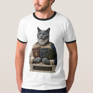 Russisch Blau Aristoteles Katze T-Shirt