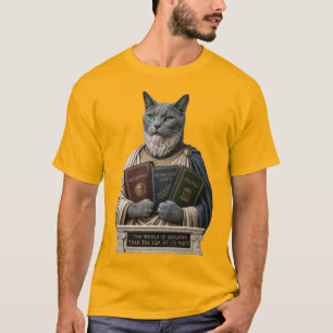 Russisch Blau Aristoteles Katze T-Shirt