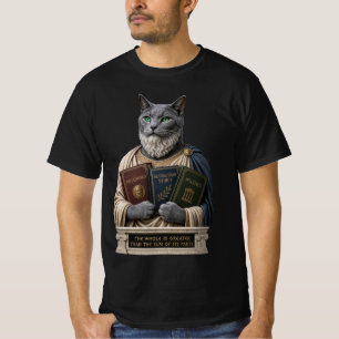 Russisch Blau Aristoteles Katze T-Shirt