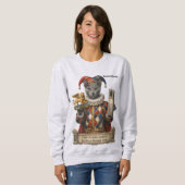 Russisch Blau Arlequin Katze Sweatshirt (Vorne ganz)